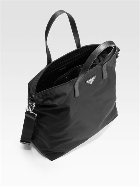 prada nylon men|Prada nylon shopper tote.